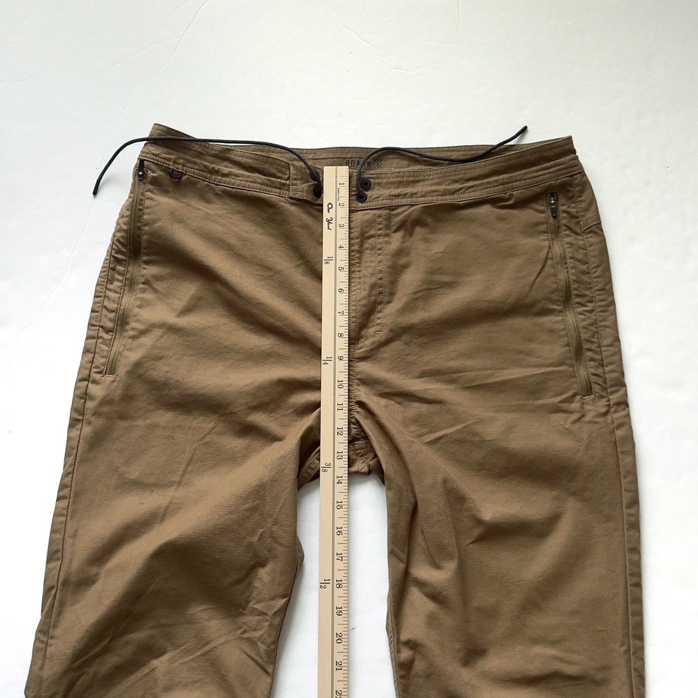 Roark Layover 2.0 Pants Men 36 Khaki Brown Travel Stretch Ventilation Drawstring - Picture 6 of 11